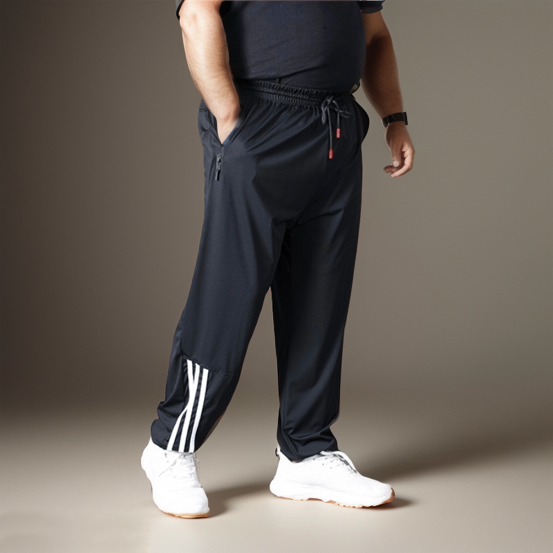 (L-10XL) Plus Size Men's Lightweight Loose Casual Striped Pants
