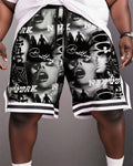 (L-10XL) Plus Size Men's Summer Sports Casual Comfortable Brand Printed Shorts