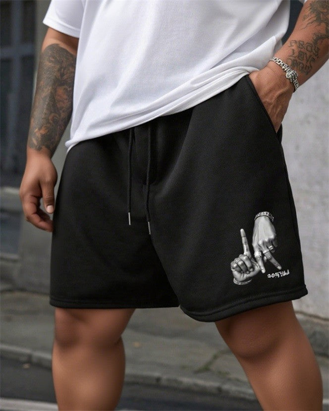 (L-10XL) Plus Size Men's Summer Sports Basketball Retro Street Breathable Casual Shorts