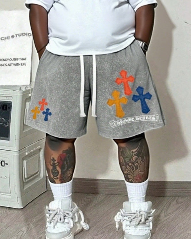 (L-10XL) Plus Size Men's Summer Sports Casual Comfortable Brand Printed Shorts