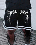 (L-10XL) Plus Size Men's Summer Sports Basketball Retro Street Breathable Casual Shorts