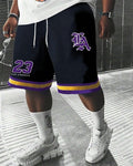 (L-10XL) Plus Size Men's Summer Sports Basketball Retro Street Breathable Casual Shorts