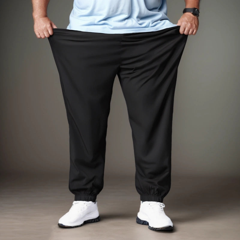 (L-10XL) Plus Size Men's Solid Color Casual Pants