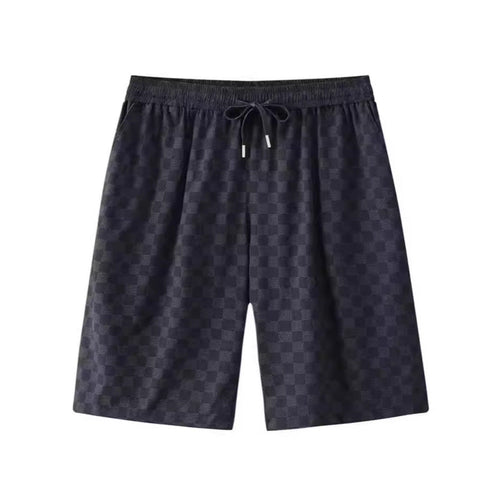 (L-10XL) Plus Size Men's Checkered Pattern Casual Shorts